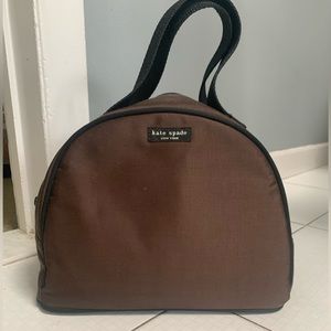 Kate spade brown satchel with black trim